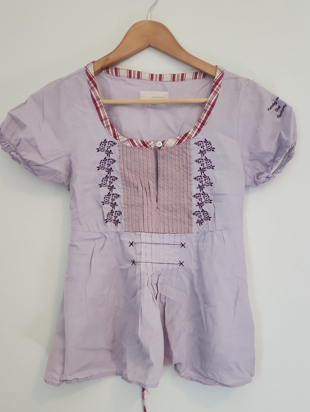 Odd Molly Lilac Embroidered Women’s Peasant Top